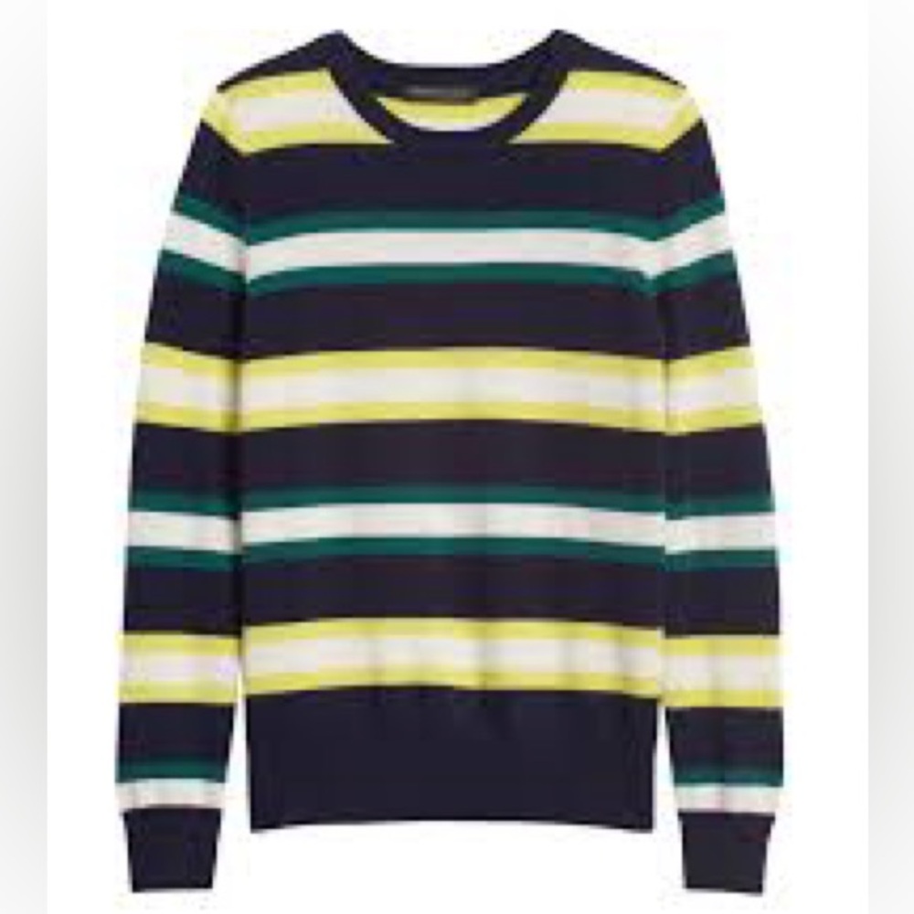 EUC Banana Republic 100% Cashmere Stripe Sweater, size S